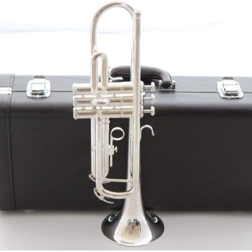 New De Xin Bb Trumpet 4435S Silver Plated Music Instruments Profesional Trumpets Student Included Case Mouthpiece Accessories