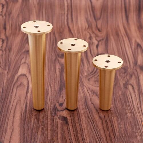 1 Piece 9/12/15cm Solid Brass Leg Sofa Feet Metal TV Cabinet Holder Cupboard Gold Furniture Legs Home Drawer Support Accessories