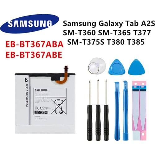 SAMSUNG original EB-BT367ABA EB-BT367ABE 5000mAh Battery For Samsung Galaxy A2S 8.0 T385 T380 2017 Edition T377 T360 T365 +Tools