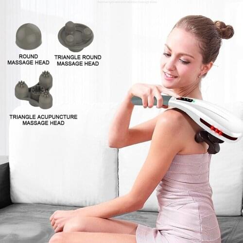 Rechargeable Electric Infrared Massage Stick Neck Waist Shoulder and Neck Massager Multifunctional Vibration Whole Body Massager