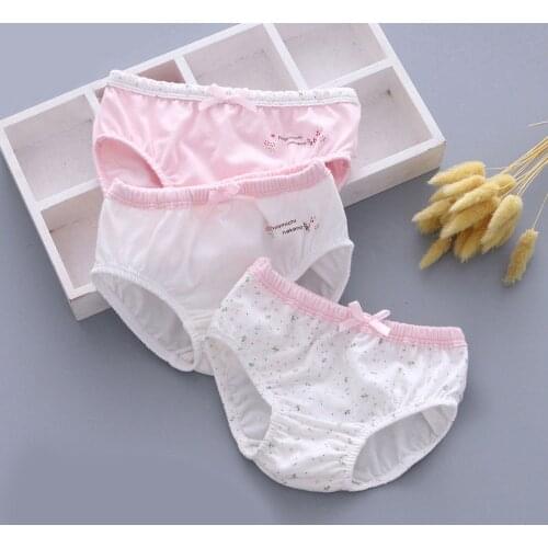 Girls panties 100% cotton panties panties version 1-12 years old 3pcs panties for girls CHU001