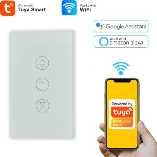 Tuya WiFi Curtain Switch USA Standard Wall Switches for Electric Curtains Motor Electric Shutter Motor Smart Life Home Control