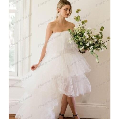 Trend White Tulle Evening Party Dress Tiered Puffy Long Train Women’s Robes Summer Dresses Sweet 15 Dress Bridal Gowns