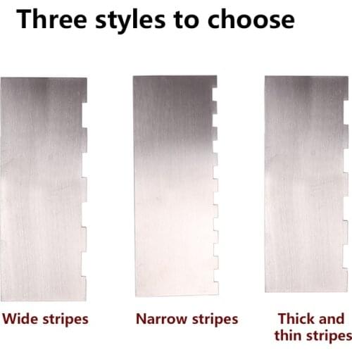 1pcs Stainless Steel Cake Scrapers Pastry Comb Smoother Cream Decorating Baking Tools Kitchen Baking Mold Cake Decorating Tools