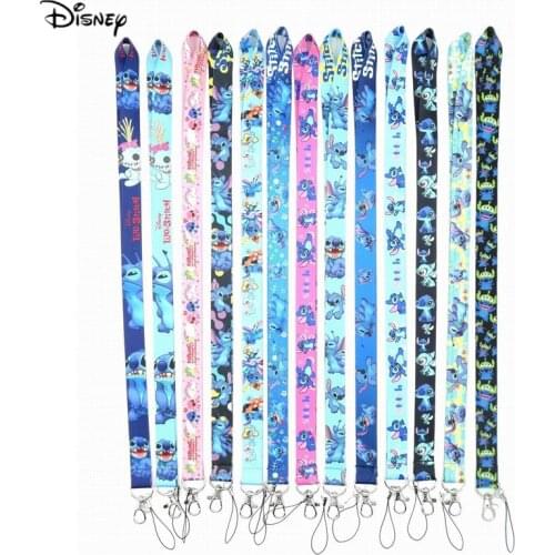 10Pcs Disney Stitch Mobile Phone Straps for Keys ID Card Gym Neck Strap Lanyard Badge Holder Neck Strap Hang Rope Lariat Lanyard