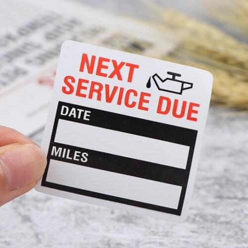 100pcs/roll Oil Change Service Reminder Stickers Window Sticker Adhesive Labels Car Sticker