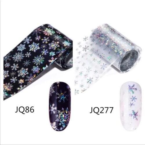 4*100cm/ Christmas Snowflake Holographic Nail Foils Christmas Winter Nail Art Transfer Foil Sticker Paper Craft Decoration