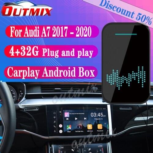 4+32G Carplay Ai Box for Audi A7 2017-2020 avant Wireless link Wifi Escalade Android iOS Mirroring Video Navigation Accessories