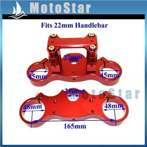 45/48-22mm CNC Aluminum Triple Clamp Set For Pit Dirt Bike Motorcycle Motorcoss