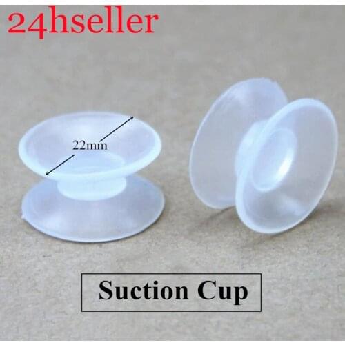 5pcs 22mm width Transparent rubber suction cup on both sides Double sided suction cup - Sucker pads for Aquarium glass, plastic