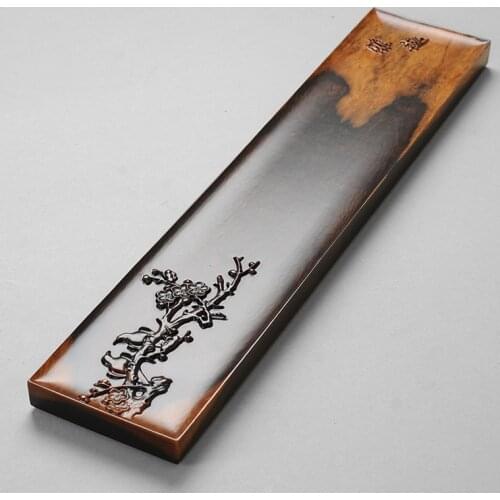 Ebony Solid Wood Whole Piece of Yayi Tea Tray Dry Brewing Table Small Tray Rectangular Tea Art Tray Tea Set