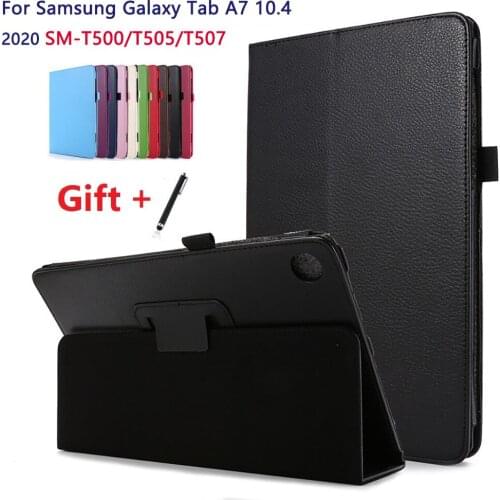 For Samsung Galaxy A7 10.4 2020 SM-T500 Flip Tablet Case Fundas For Tab A7 10.4" SM-T505/T507 Stand Cover Soft Protective Shell