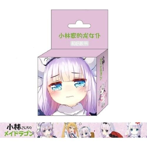 1.5cm*5m Anime Miss Kobayashis Dragon Maid Cartoon Washi Tape Adhesive Tape DIY Scrapbooking Sticker Label Masking Tape