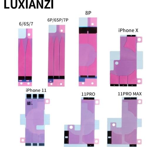 LUXIANZI 3Pcs Phone Battery Adhesive Sticker Glue Tape Strip Tab For iPhone 6 6S 7 8 Plus X XR XS Max Battery Strip Double-Tapes
