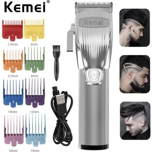 Kemei KM-K32 Hair Clipper Beard Trimmer For Men Barber Powerful Cordless Pro T-outliner Balde Head Clippers Hair Cutting