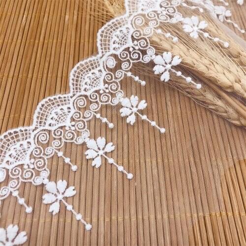 Milk Silk Embroidered Mesh Lace Trim Water-Soluble DIY Wedding Dress Lolita Dress Decoration Sewing Accessories