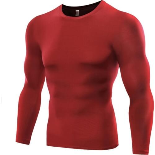 Mens Compression Under Base Layer Top Long Sleeve Tights Sports Running T-shirts Cycling Jersey New Arrival