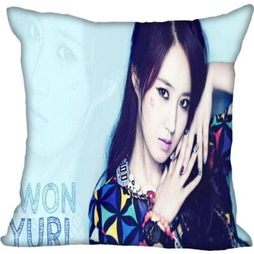 New Custom Yuri Pillowcases Printed Square Silk Pillowcase Home Decorative zipper Satin Pillowcases (One Side)