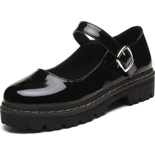 Love Live Japanese Anime Sweet Lolita Shoes PU Leather College Girl Shoes JK Commuter Uniform Shoes Cosplay Costume Accessories