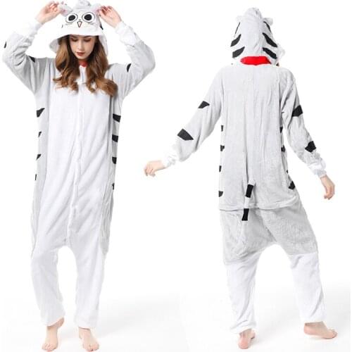 Long Sleeve Pajamas Set Kids Winter Cheese Cat Bear Onesies Children Pyjamas Boys Girls Flannel Pijamas Set Animal Sleepwear