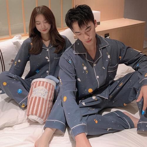 Pajamas For Women Winter Cotton Matching Couple Pajama Set Christmas Pajamas For Men Cartoon Sleepwear Sets Pijama Mujer XXXL