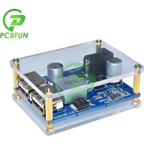 DC-DC 24v 12V to 5V Buck Power Supply Module Dual USB Por 5A Power Adjustable Converter Step Down Module with Reverse Protection