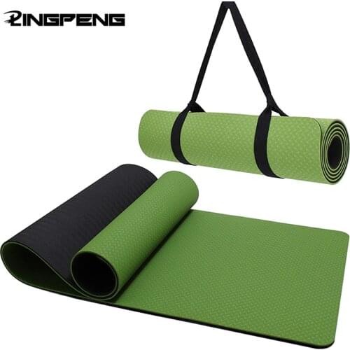 Anti-slip TPE Yoga Mat Pilates Gymnastics Sports Leisure Mat Environmental Protection Suitable for Beginners Physical Exercise