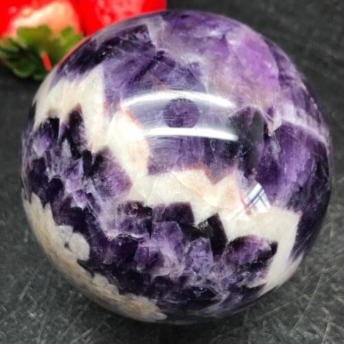 1855g /104mm Natural Dream Amethyst Quartz Crystal Sphere ball Healing