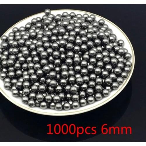 1000 PCS 6mm Carbon Steel Balls Slingshot Ammo Slingshot Steel Ball Catapult Steel Ball for Crossbow Hunting Bow and Arrow