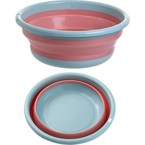 Outdoor Camp Wash Basin With Hang Hole Sturdy Collapsible Basin Portable Basins Travel Laundry Bason Plastic Washbasin PP+TPR