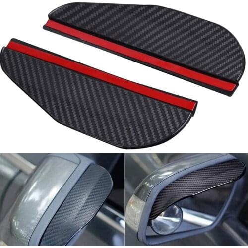 Universal 2Pcs Vehicle Rain Shield Rainproof Flexible Car Rearview Mirror Protector Shade Car Rearview Mirror Rain Eyebrow