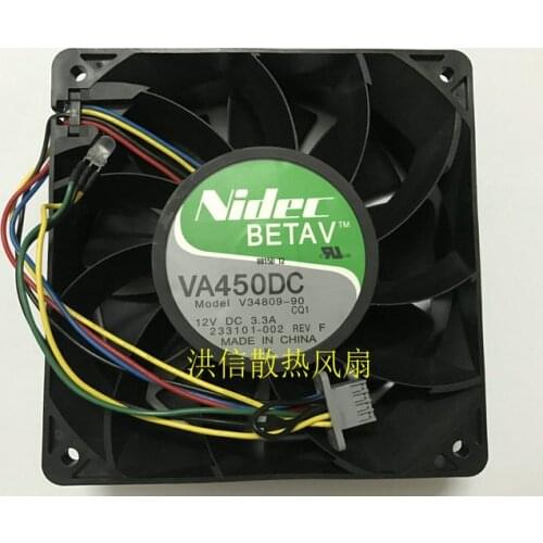 Nidec V34809-90 CQ1 DC 12V 3.3A 120x120x38mm Server Cooling Fan