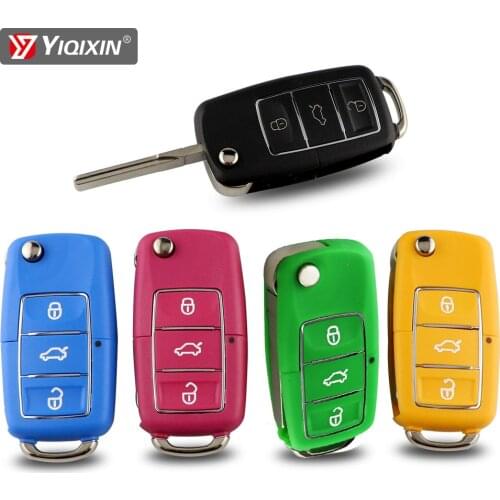 YIQIXIN 3 Button For VW Polo Beetle Jetta Skoda Seat Golf Passat Bora Octavia Remote Car Key Shell Cover Case Blade Flip Folding