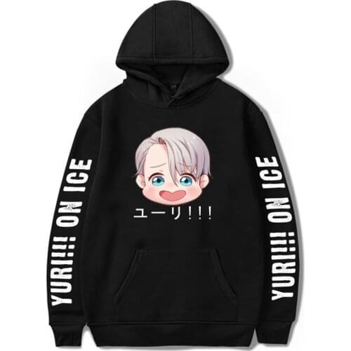 Yuri! On Ice Anime Hoodies Manga Printed Men/Women Fashion Harajuku Hooded Tops Sweatshirt Streetshirt Unisex Pullover Clothing