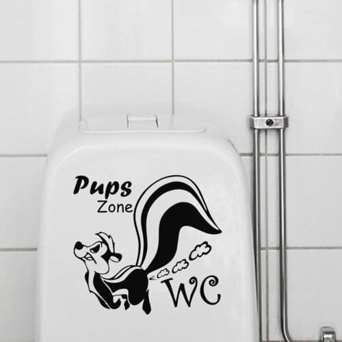 Funny Squirrel mouse toilet stickers wall decorations diy vinyl adesivos de paredes home decal mual art waterproof posters
