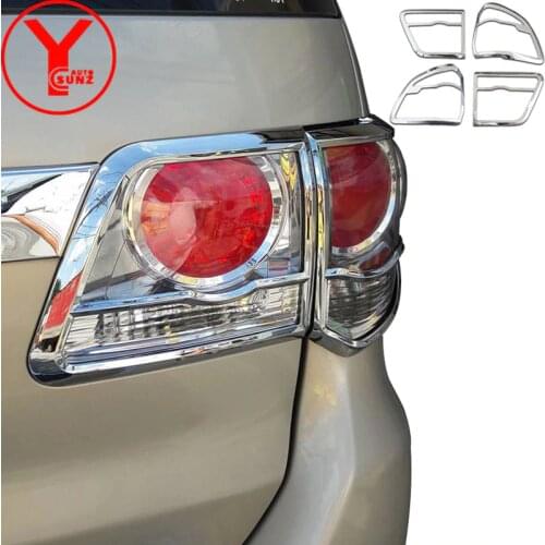 2012-2014 tail light cover For Toyota FORTUNER SW4 2012 2013 2014 2015 chrome car parts accessories exterior lamp cover YCSUNZ