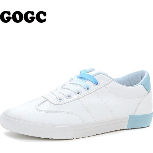 GOGC Women Casual Shoes New Spring Women Shoes Fashion Embroidered White Sneakers Breathable Flower Lace-Up Women Sneakers