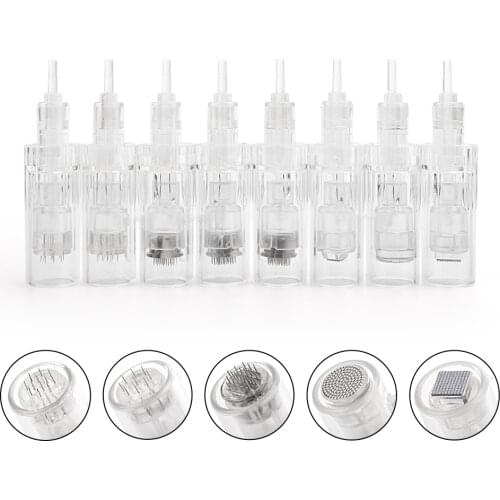 10/50pcs Meso Gun Needles 9pin 12pin 24pin 36pin 3D 5D NANO for Water Mesotherapy Gun Face Skin Care Tools Derma Pen Cartridge