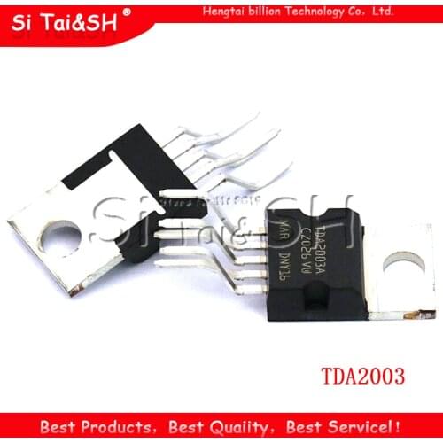 10pcs TDA2003 TO220 TDA2003A TO220-5 audio amplifier IC chip new original Audio amplifier chip