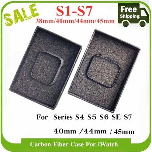 100% Real Pure Carbon Fiber Case For Apple Watch Series 5 Series 6 44mm Ultra-thin Anti-Fall Hard Cover For Iwatch Series4 40mm