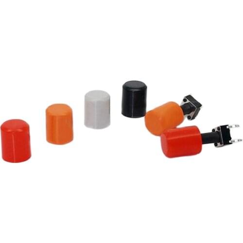 100pcs 6*6mm button cap square and round hole switch caps multi color push button cover for 6*6mm round tactile buttons