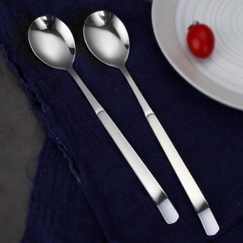 100pcs Long Handled Stainless Steel Coffee Spoon Ice Cream Dessert Tea Spoon For Picnic Kitchen Accessories NO431