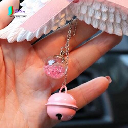 2018 Car Pendant Angel Wings Car Ornaments Pendant Car Perfume Aromatherapy Ribbons Gypsum Ornaments Pink Black Green Red S199P