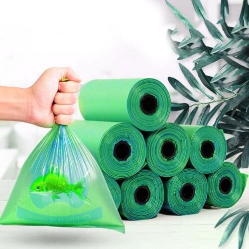 8 Rolls Pet Dog Poop Bags Eco Friendly Biodegradable Cat Travel Waste Bag