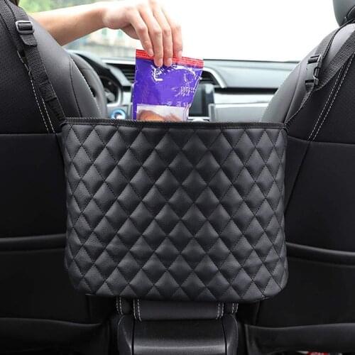 Car Handbag Holder,Leather Seat Back Organizer Mesh Large Capacity Bag Between Car Organizer Back Storage Bag Purse Storage