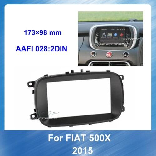 Car Auto Radio Multimedia fascia For FIAT 500X 2015 Stereo Panel Dashboard Kit Refitting Installation Frame Bezel Accessories