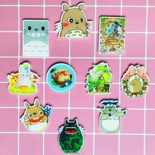 1PCS kawaii My Neighbor Totoro Japan style Icon Harajuku Cartoon Acrylic Brooch Clothing DIY Accessories Badge Pins on bags