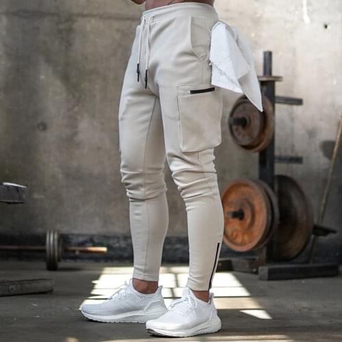 New Men Sports Casual Pants Running Workout Cotton Trouser Sweatpants Modis with Pocket Men Jogger Sweatpants
