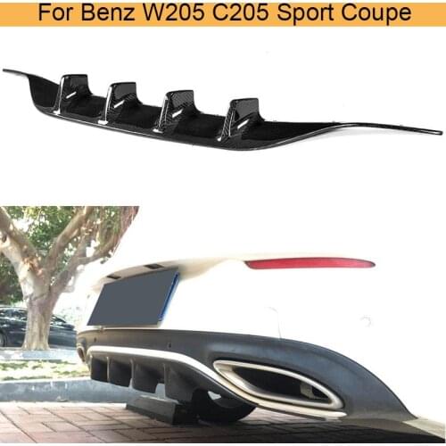 Carbon Fiber Rear Bumper Diffuser Lip for Mercedes Benz C205 C180 C300 C350 C43 AMG Coupe Convertible 2015-2018 Non C63