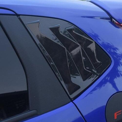 FOR Rear Window Triangle Shutters 3D Style Jazz Car Styling 2 PCS/sets ABS Plastic Cover Trim Honda Fit Rear Spoiler GK5 14-17